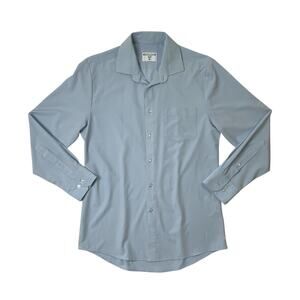 &Collar Shirt Men M Medium Breeze Performance Dress Slim Fit Stretch Long Sleeve